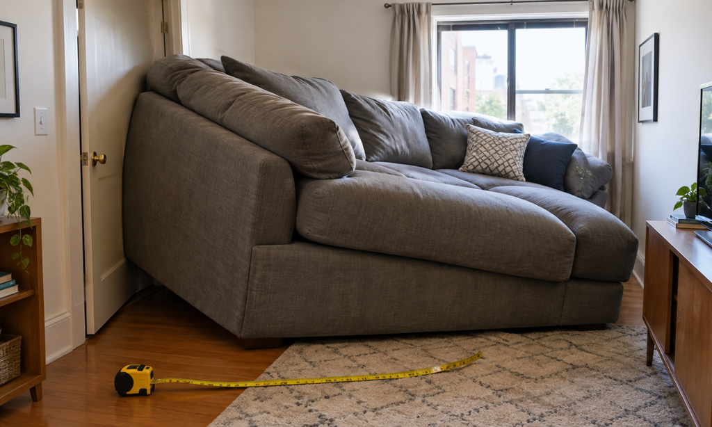 Measuring room space before choosing furniture