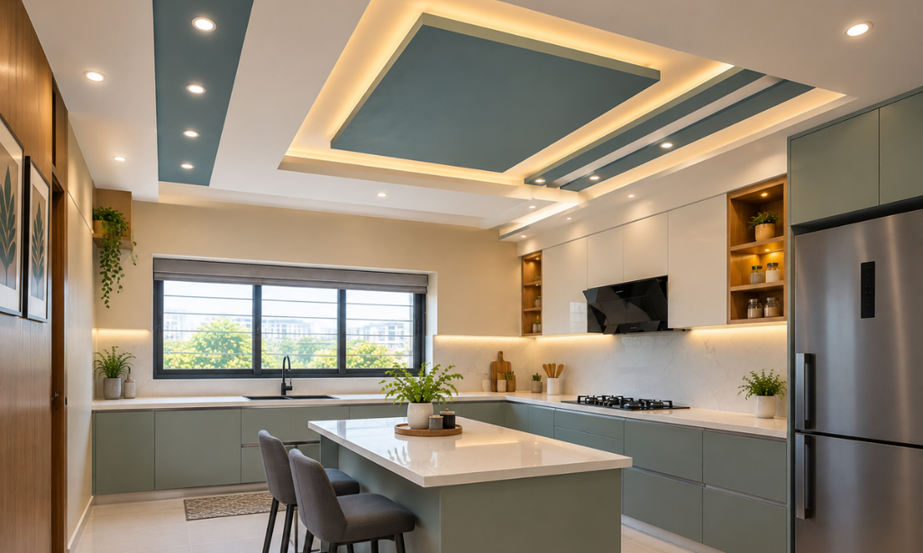  Geometric POP Design for Kitchen
