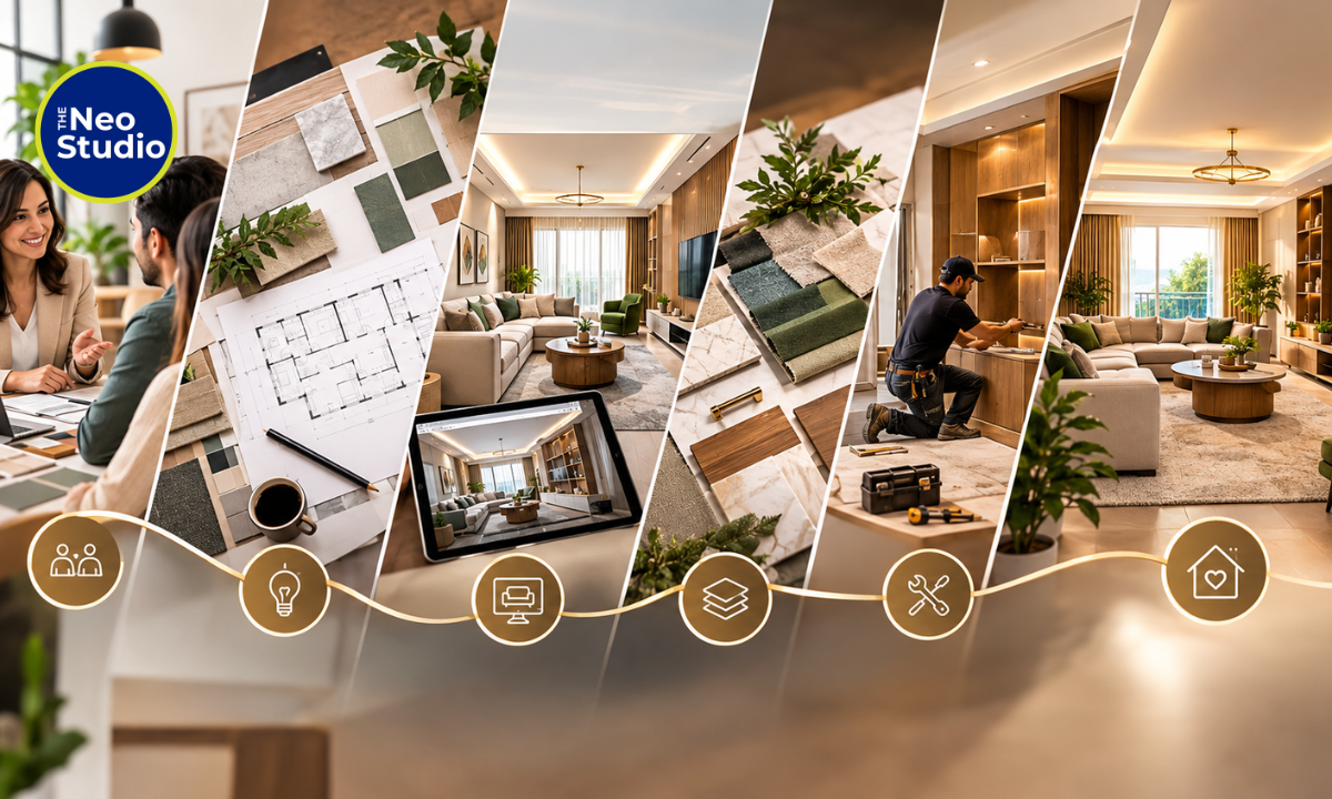 Interior design process from consultation to handover