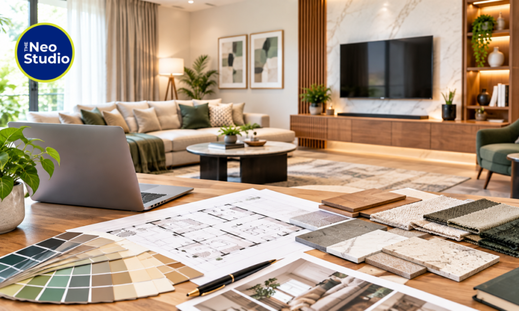 Interior designer planning a modern home