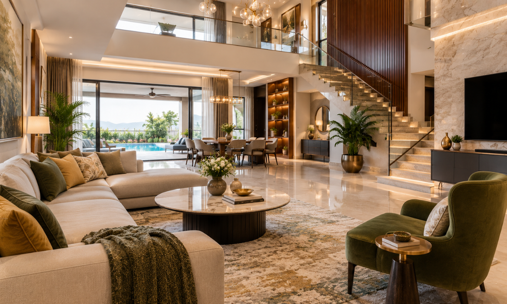 Luxury villa interiors with personalised design details